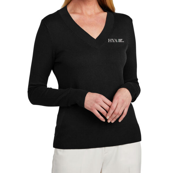   - Women's Cotton Stretch V Neck Sweater Thumbnail